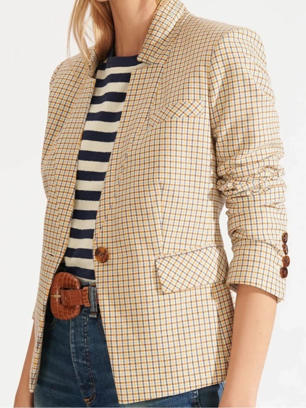 Veronica Beard Farley Dickey Houndstooth Blazer Jacket Size 2